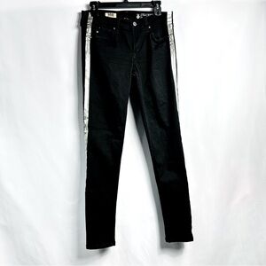 Sold Design Lab Women’s Sz 30 Black SoHo Super Skinny Jeans w/ Metallic Stripes